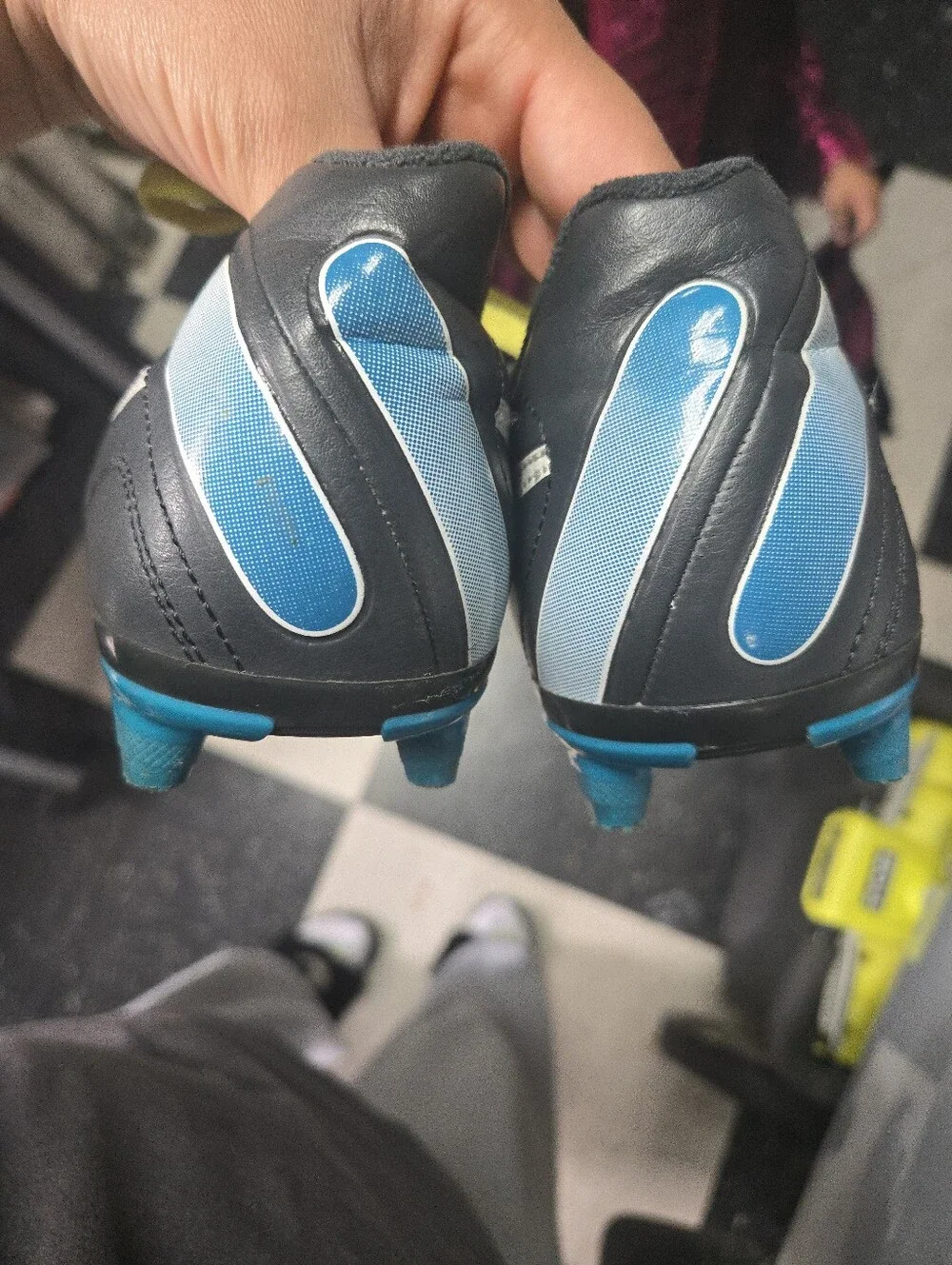 Nike Tiempo Legend Black with White accents and Neon Yellow 8.5
